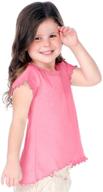 👚 kavio ruffled sleeve lettuce edge girls' clothing logo