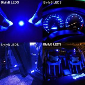 img 2 attached to 🚗 BlyilyB 20-Pack BA9 BA9S 53 57 1895 64111 Blue LED Car Light Bulb for License Plate, Side Door, Courtesy, Interior Dome, and Map Lights