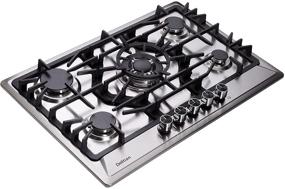 img 4 attached to 30 Inch Gas Cooktop DT5702 Stainless Steel 🔥 5 Burner Gas Stovetop - LPG/NG Convertible with Thermocouple Protection