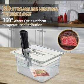 img 2 attached to 🔥 Мощный и тихий 1200W погружной кипятильник Sandoo Sous Vide с точным контролем температуры, дисплеем таймера и водонепроницаемым дизайном