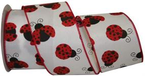 img 1 attached to 🐞 Reliant Ribbon Ladybug Place We Rd Ribbon: Stunning 2-1/2 Inch x 10 Yards White Ribbon!