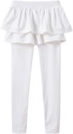 bogiwell girls spring autumn footless leggings: adorable double layer tutu skirt with ruffle detail logo