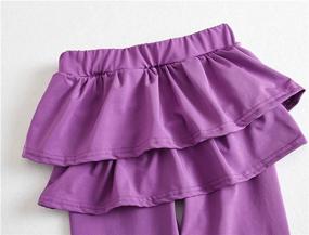 img 3 attached to BOGIWELL Girls Spring Autumn Footless Leggings: Adorable Double Layer Tutu Skirt with Ruffle Detail