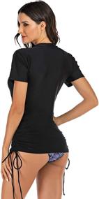img 1 attached to 👙 LafyKoly Women's UPF 50+ Long Sleeve Rash Guard Swim Shirt with Side Adjustable Design - Ideal Wetsuit Swimsuit Top for UV Protection