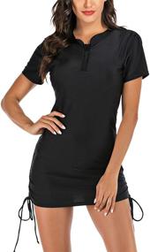 img 4 attached to 👙 LafyKoly Women's UPF 50+ Long Sleeve Rash Guard Swim Shirt with Side Adjustable Design - Ideal Wetsuit Swimsuit Top for UV Protection