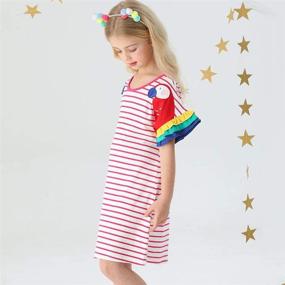 img 1 attached to Cyxon Smiling Clothes Autumn: Girls' Clothing Collection for Dresses (3-8 Years)