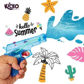 img 3 attached to 🔫 Kicko 6-Piece Squirt Water Gun: Classic Fun Toy for Pool, Party Favor - 6 Inches, Assorted Colors, Plastic