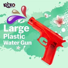 img 2 attached to 🔫 Kicko 6-Piece Squirt Water Gun: Classic Fun Toy for Pool, Party Favor - 6 Inches, Assorted Colors, Plastic