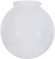 🔦 6-inch white glass globe lamp shade - 3-1/4-inch fitter opening - replacement lighting fixture (kor k21815) logo
