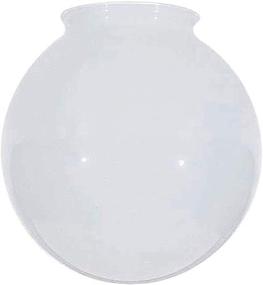 img 3 attached to 🔦 6-Inch White Glass Globe Lamp Shade - 3-1/4-Inch Fitter Opening - Replacement Lighting Fixture (KOR K21815)