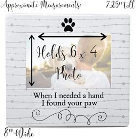 img 2 attached to 🐾 BANBERRY DESIGNS Pet Lover Ceramic Photo Frame – Heartwarming Paw Print Design, Perfect for Tabletop Display of Dog or Cat Photos – Ideal Gift for Dog and Cat Lovers