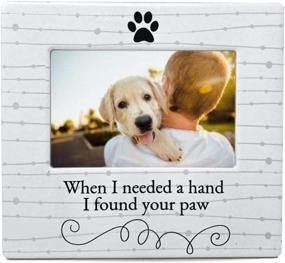 img 3 attached to 🐾 BANBERRY DESIGNS Pet Lover Ceramic Photo Frame – Heartwarming Paw Print Design, Perfect for Tabletop Display of Dog or Cat Photos – Ideal Gift for Dog and Cat Lovers