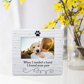 img 1 attached to 🐾 BANBERRY DESIGNS Pet Lover Ceramic Photo Frame – Heartwarming Paw Print Design, Perfect for Tabletop Display of Dog or Cat Photos – Ideal Gift for Dog and Cat Lovers