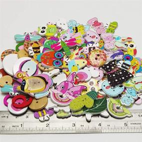 img 1 attached to 🧵 Chenkou Craft Assorted 100pcs: Mix Sizes, Styles & Colors Wood Buttons for Sewing & Crafts