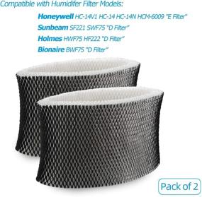 img 1 attached to ANTOBLE Humidifier Filter Replacements for Honeywell HC-14 HC-14N HC-14V1 HCM-6009 E - 2 Pack - Improve Air Moisture Levels