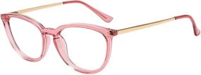 img 4 attached to 👓 STORYCOAST Кошачий глаз ретро очки, блокирующие синий свет, для женщин: Стильные очки с легкой оправой TR90, защита от УФ-лучей 400 и компьютерные очки (розовая оправа C2).
