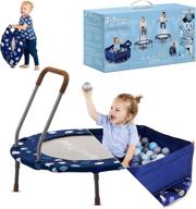 🎪 foldable smartrike toddler trampoline: a fun indoor baby trampoline for kids (1-5 years) with handle and color options, includes ball pit! логотип