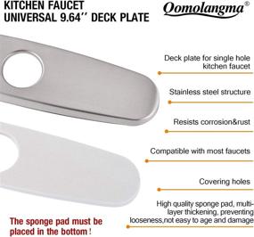 img 2 attached to 🚰 Qomolangma Brush Nickel Kitchen Deck Plate Hole Cover Escutcheon: Perfect Sink Faucet Accessory