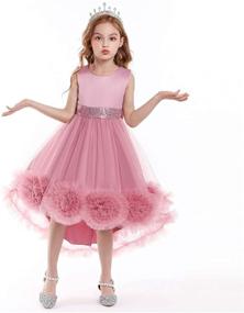 img 3 attached to VEOAY Girls High Low Party Dresses Princess for Girls Ball Gowns Dress, 1-8 Years - Enhanced for SEO