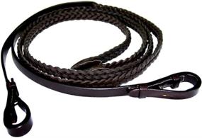 img 1 attached to 🐴 Elite Leather Plaited Reins by Exselle