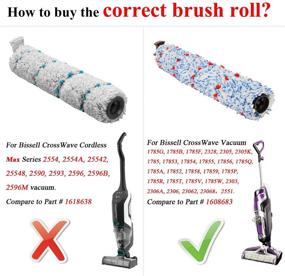 img 1 attached to 🧹 Lemige Multi-Surface Brush Roll & Vacuum Filter Set for Bissell CrossWave Cleaner - 1868 & 1866 (2-Pack); Comparable to Part 1608683, 160-8683, 1608684