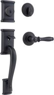 🔐 kwikset ashfield single cylinder handleset with ashfield lever, smartkey - venetian bronze finish: model 98001-098 логотип