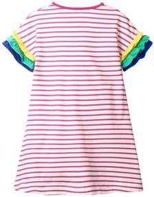 img 3 attached to Charming Little Summer Sleeve Cotton Appliques Girls' Clothing and Dresses: Stylish and Breathable Attire for the Trendy Youngsters