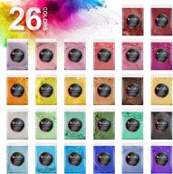 🌈 mocaby mica powder: 26 vibrant colors for epoxy resin, soap dyes, candle, slime, lipgloss | pearl pigment powder for nail art, bath bombs, painting logo