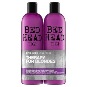 img 4 attached to 🧴 Tigi Tigi Bed Head Dumb Blonde Shampoo & Reconstructor Conditioner Duo Pack, 50 Oz" - "Tigi Bed Head Dumb Blonde Shampoo & Reconstructor Conditioner Duo Pack, 50 Oz - Ultimate Haircare