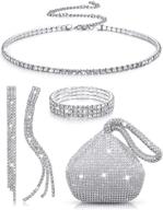 rhinestone jewelry earrings bracelet triangle logo