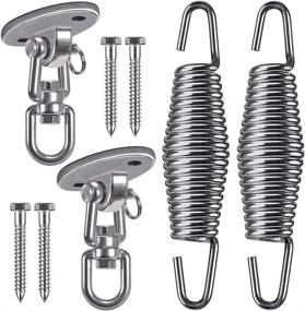 img 4 attached to 💪 Besthouse Set of 2 Heavy Duty Porch Swing Springs & Swing Hangers - Supports up to 400lbs, with 4 Screws for Wooden Sets, Free-Standing Swings, Hammocks, and Hammock Chairs