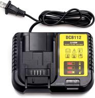 🔌 lilocaja replacement charger for dewalt dcb112 12v-20v max lithium-ion battery - compatible with dcb101 dcb105 dcb107 dcb115, fits dewalt 12v/20v max lithium battery models: dcb206 dcb204 dcb205 dcb120 dcb127 logo