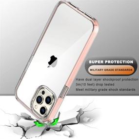 img 2 attached to COOLQO Compatible for iPhone 12 Pro Max Case 6.7 Inch, with [2 x Tempered Glass Screen Protector] Clear Full Body Coverage Silicone Protective 13 ft Shockproof Phone Cover - Pink