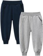 👶 boys' active playwear: toddler joggers sweatpants for comfortable trousers logo