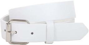 img 2 attached to 👔 Stylish Kids’ Snap Plain Leather White Boys' Belt Accessories – A Must-Have!
