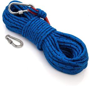 img 3 attached to 🧲 Lorezo Strong Magnet Fishing Rope Carabiner, Camping Rope - Heavy Duty 1200 lb Strength All Purpose Ropes - 1/3 Inch Reinforced Polyester Line for Outdoor Activities like Camping, Hiking, Boating & Caving - 65ft