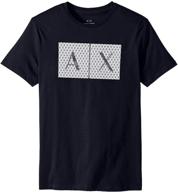 armani exchange mens crew black men's clothing for t-shirts & tanks logo