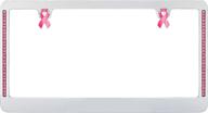 🌸 15003 cruiser accessories hope license plate frame, chrome/pink with fastener caps logo