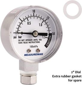 img 3 attached to 🍲 Measureman Stainless Steel Pressure Cooker Gauge with Gasket, Washer, and Nut - 2" Dial, Lower Mount