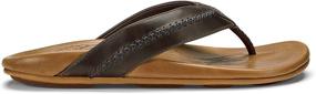 img 4 attached to OLUKAI Men's Charcoal Dark 👞 Sandals: Stylish and Comfortable Men's Shoes