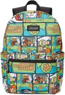 🎒 scooby doo flocked multi-pocket backpack with characters logo