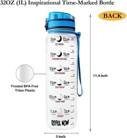 img 2 attached to Nurse Night Shift Motivational Water Bottle with Time Marker - 64HYDRO 32oz 1Liter: Sleep All Day, Nurse All Night!