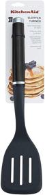 img 2 attached to KitchenAid Classic Slotted Turner, One Size, Black 2, 🍳 13.66-Inch: Ideal Kitchen Tool for Effortless Cooking & Flipping