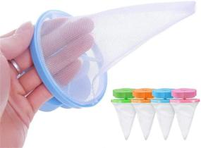 img 3 attached to 🌼 Reusable Flower-Type Washing Machine Filter Bag: 4 Pcs Floating Lint & Hair Filter Net Pouch