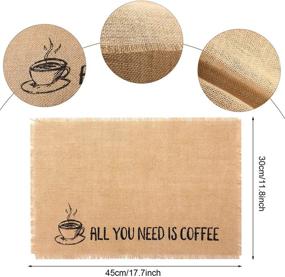 img 3 attached to 🍽️ Burlap Placemats: Rustic Charm for Kitchen Decor