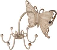 stylish nikky home butterfly pewter wall hooks, white: organize with elegance! логотип