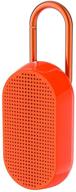 lexon mino t bluetooth speaker: water resistant, 5h playtime, 35ft bluetooth range - orange fluo logo
