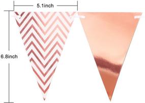 img 3 attached to 🌸 Rose Gold Party Decoration Set: Whaline Sparkly Paper Pennant Triangle Banner and Tissue Paper Tassels - Perfect for Baby Showers, Weddings, Birthdays!