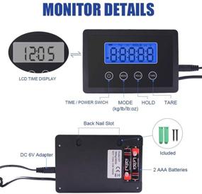 img 2 attached to 📦 Fuzion 360lb Shipping Scale with High Accuracy and Timer/Hold/Tare - Stainless Steel Heavy Duty Digital Postal Scale for Packages/Luggage/Post Office/Home - Includes Battery & DC Adapter