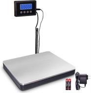 📦 fuzion 360lb shipping scale with high accuracy and timer/hold/tare - stainless steel heavy duty digital postal scale for packages/luggage/post office/home - includes battery & dc adapter logo